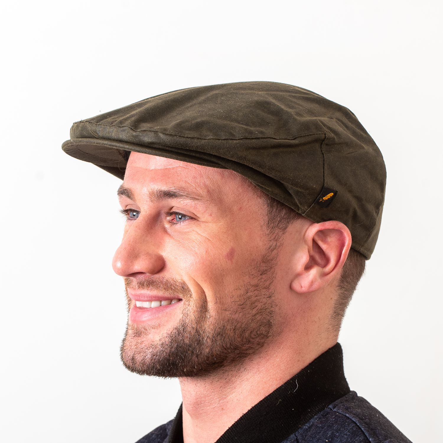 Hatman of Ireland Waxed Cotton Flat Cap "Green"