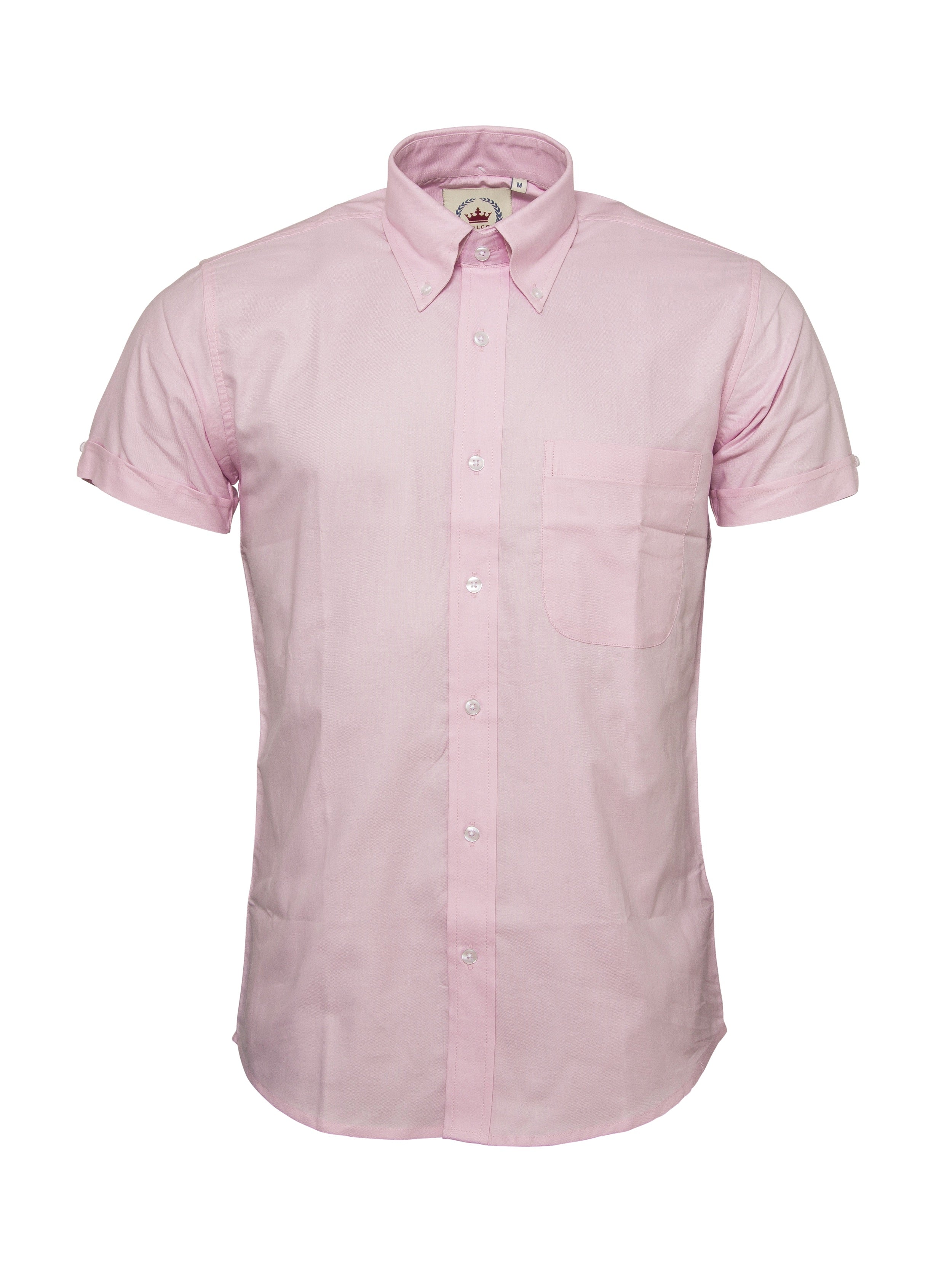 Relco London Mens' Oxford Shirt Pastel Peach Pink