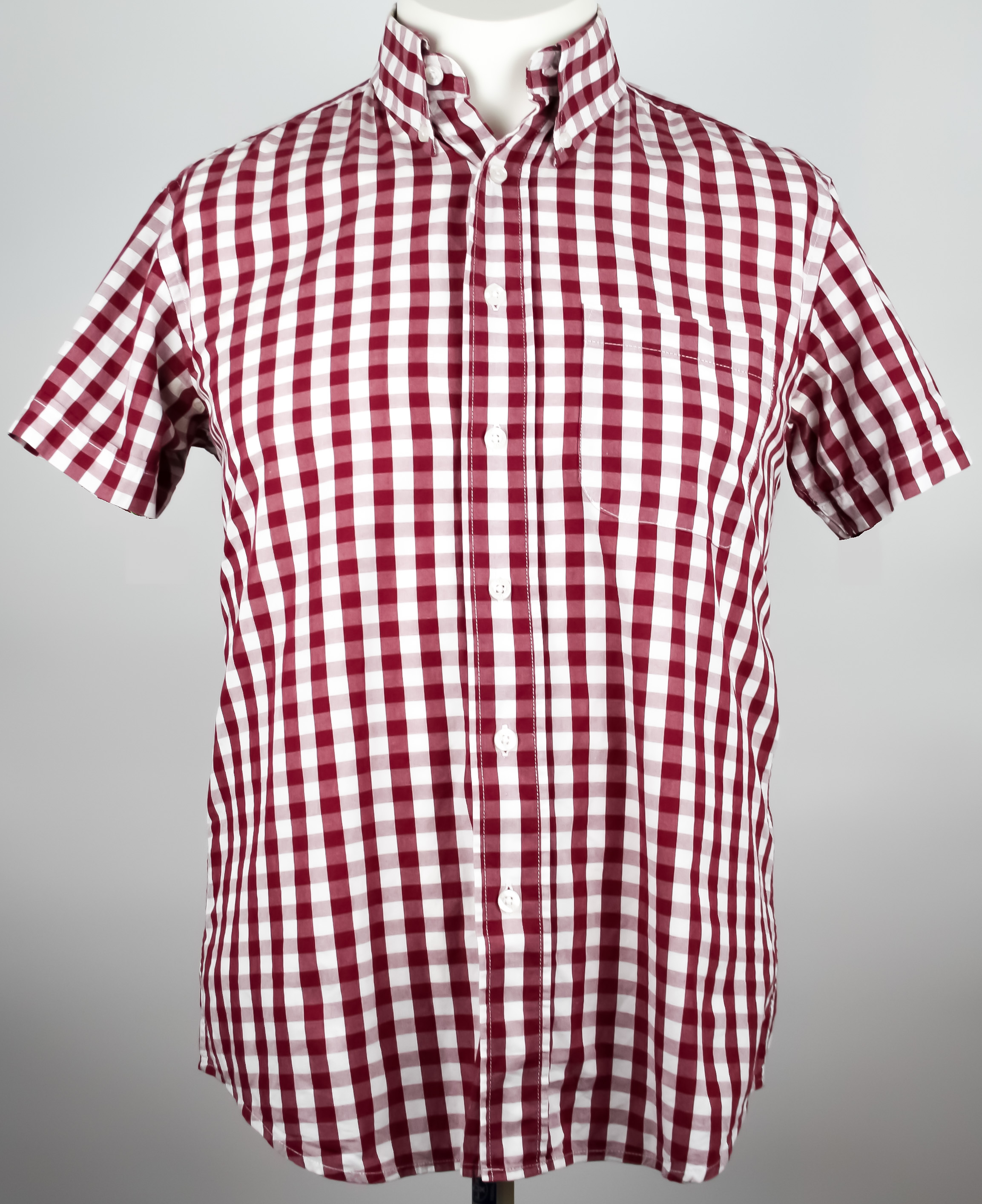 Warrior Clothing Hemd Burgundy/White Checkered Größe S