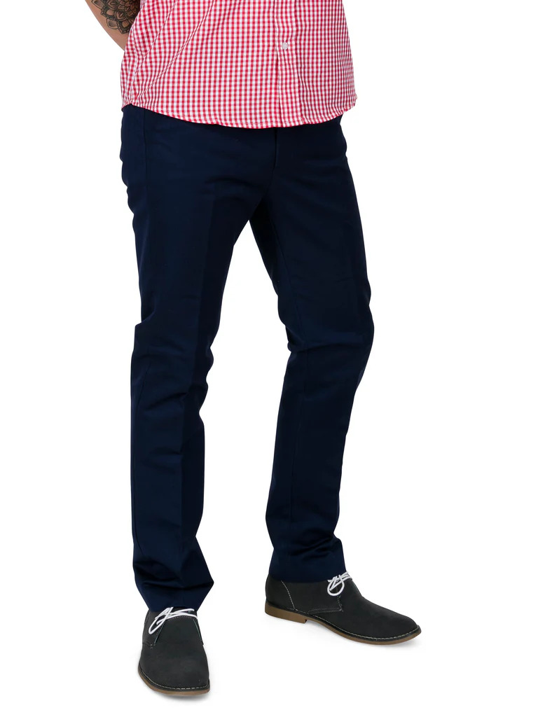 Relco London Sta Prest Trousers Navy