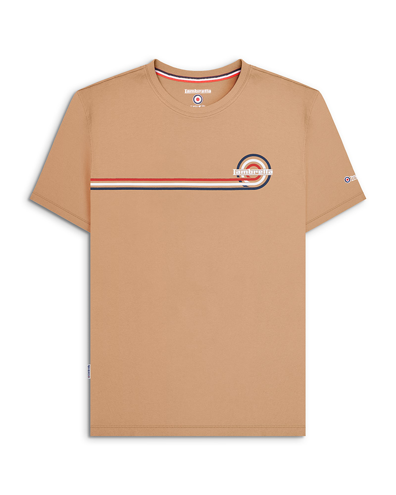 Lambretta Retro Stripe T-Shirt Sandy