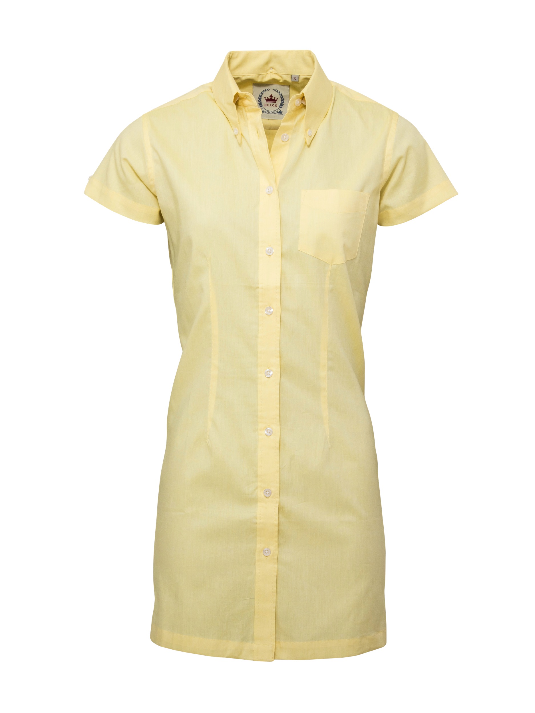 Relco London Classic Women's Oxford Dress Lemon