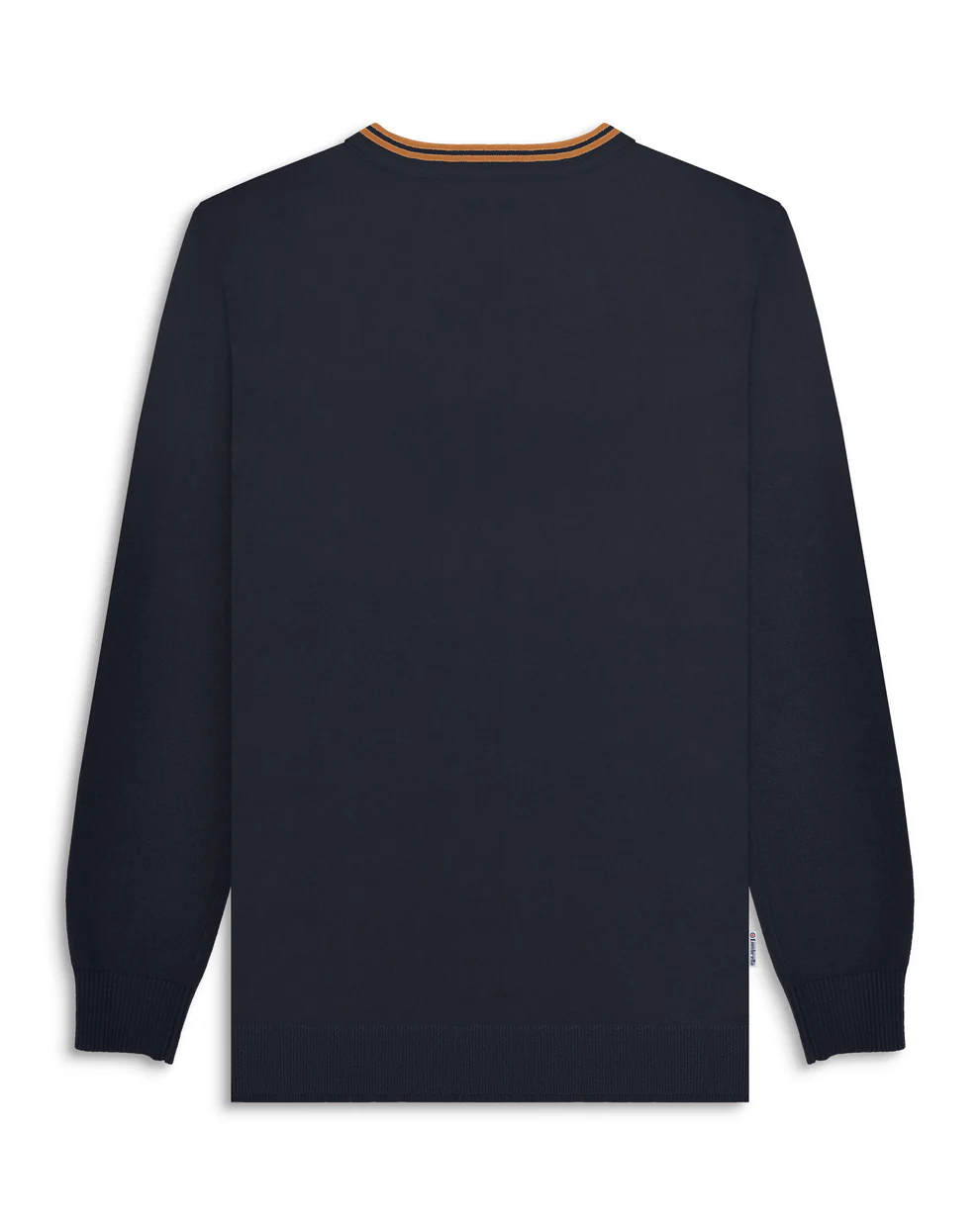 Lambretta Tipped Knitted Jumper Navy/Tobacco