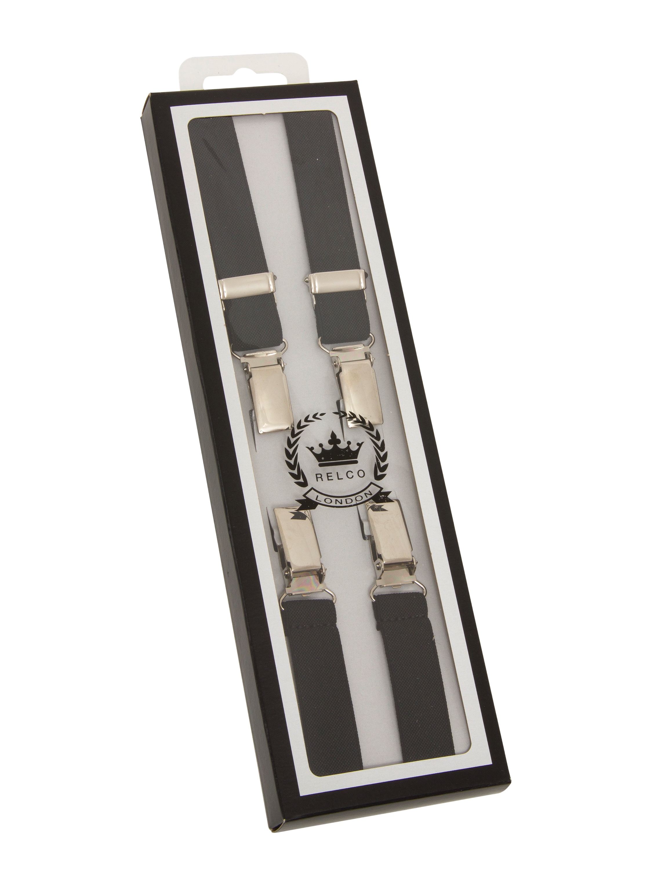 Relco London 1/2 inch Gentlemen's Braces Black