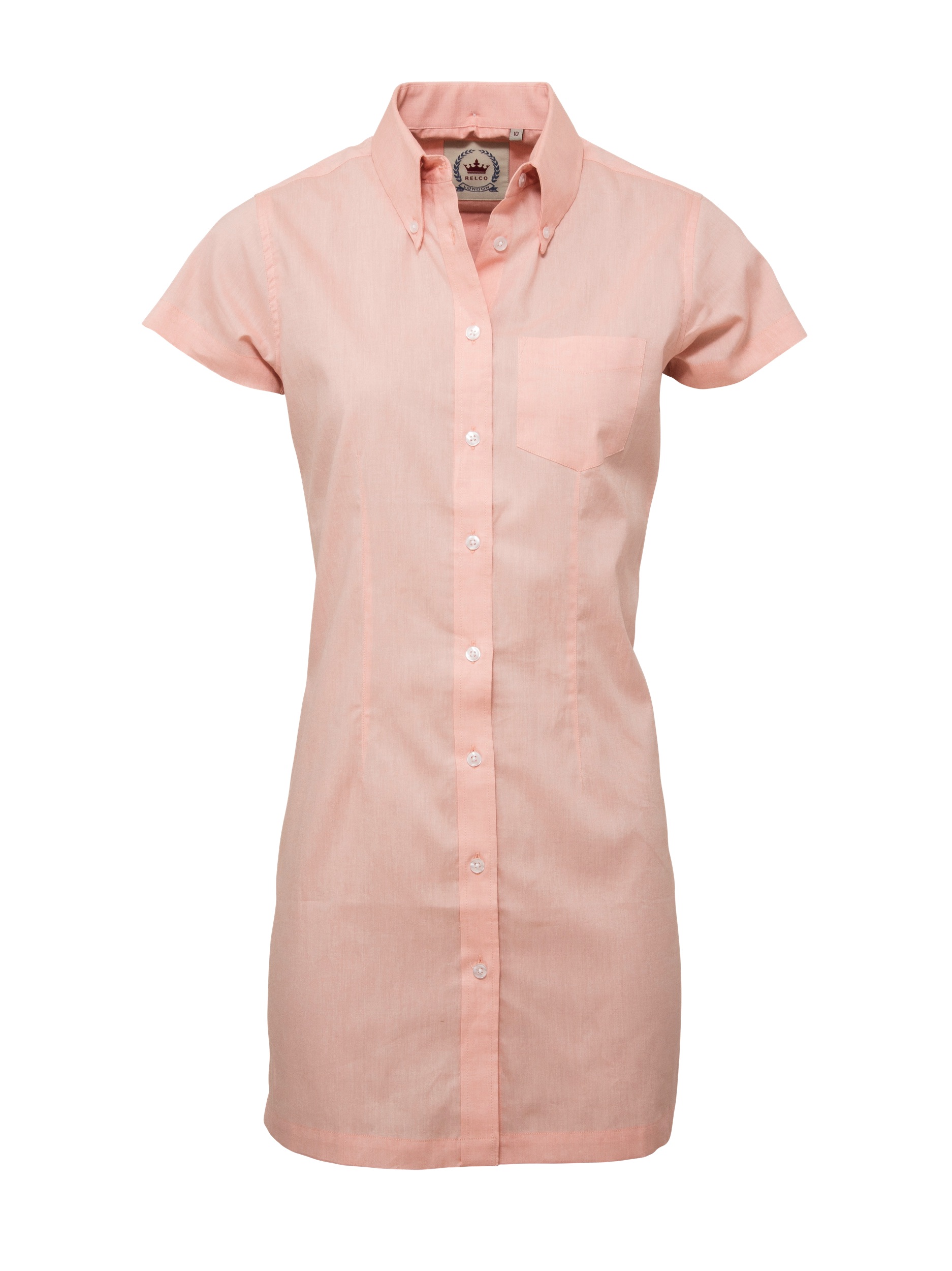 Relco London Classic Women's Oxford Dress Peach