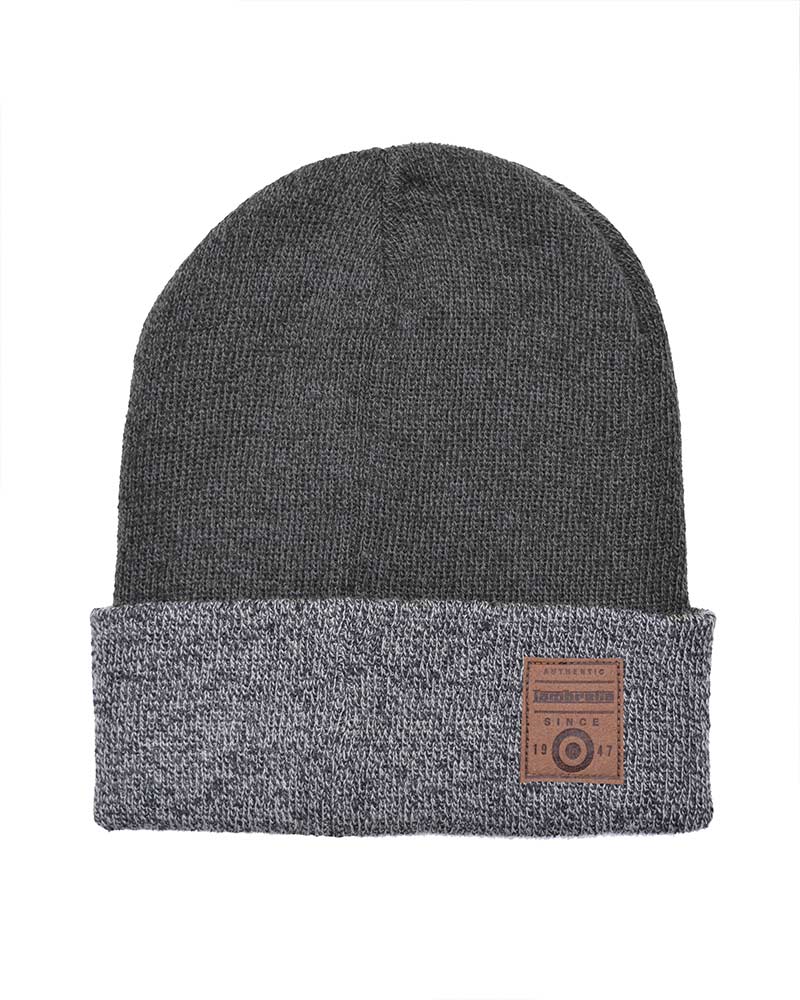 Lambretta Turned Up Beanie Black/Charcoal