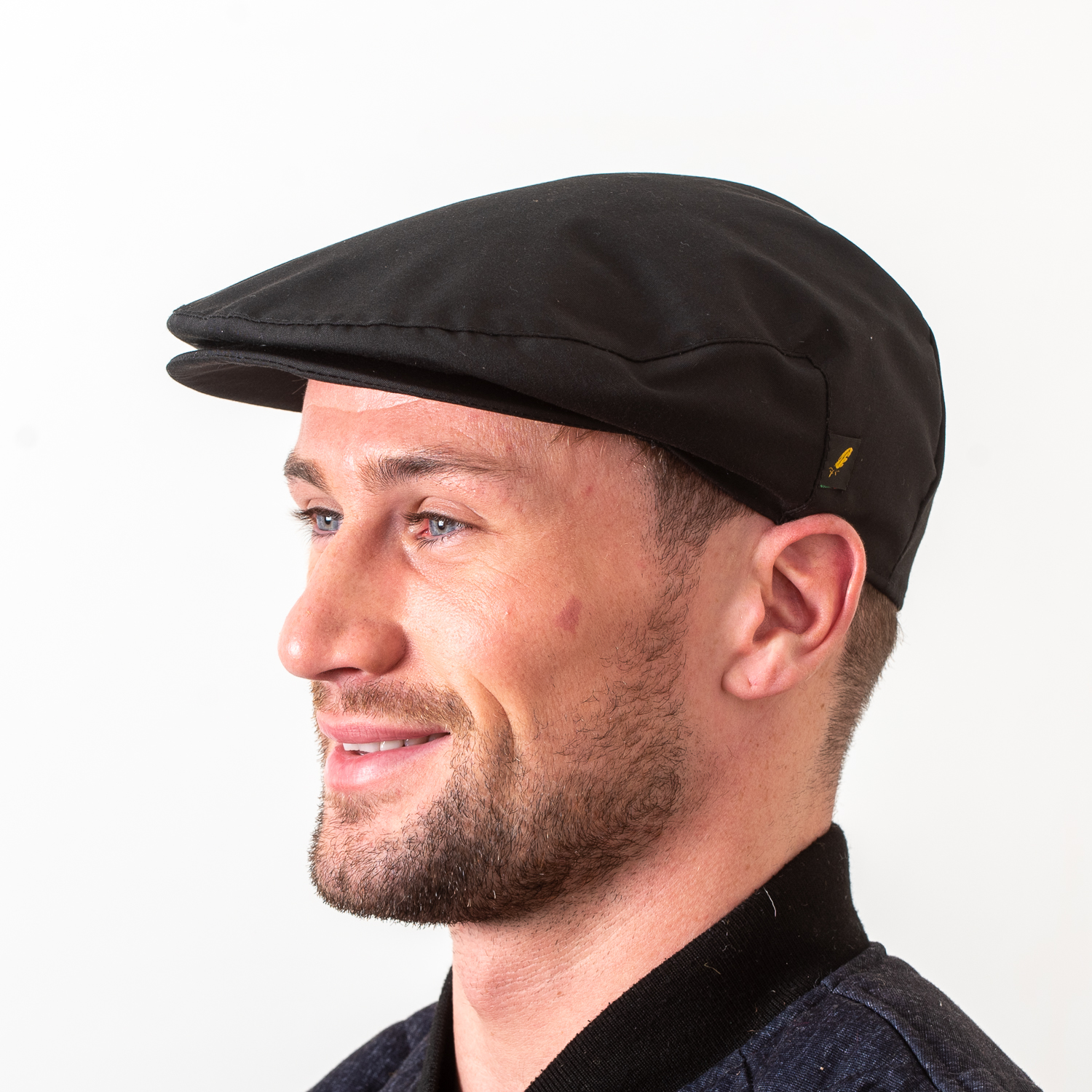 Hatman of Ireland Poplin Flat Cap "Black"