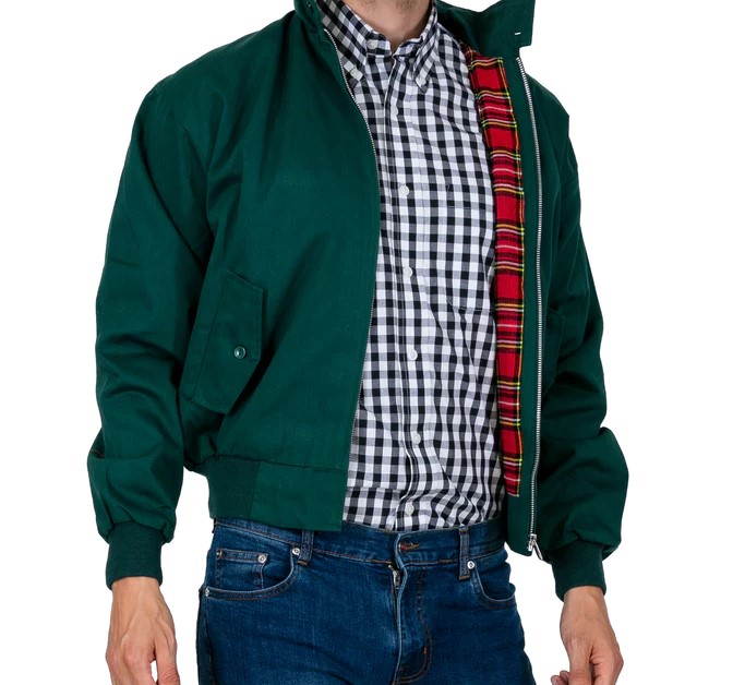 Relco London Harrington Jacket Bottle Green