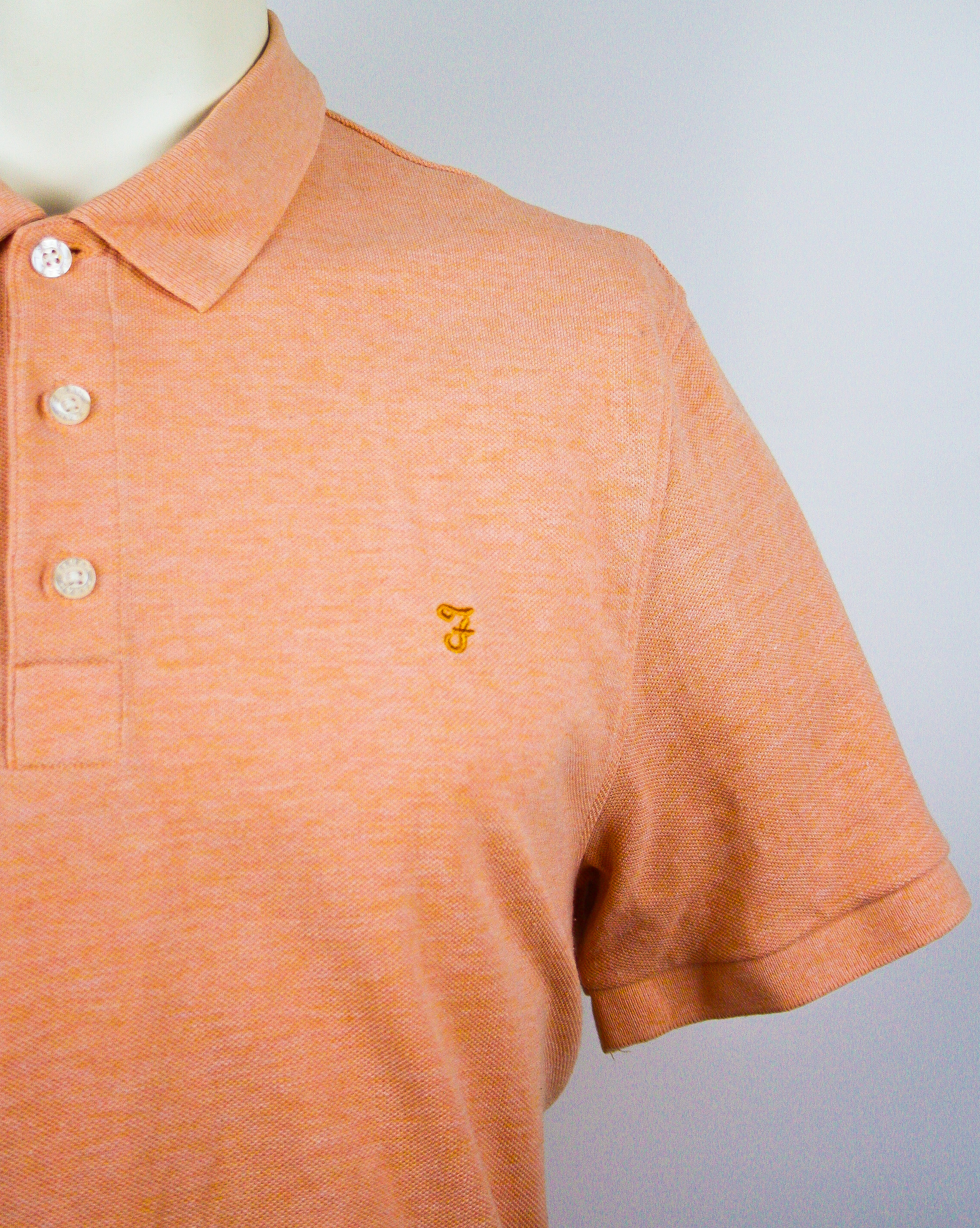 Farah Polo Salmon Rosé Größe XL