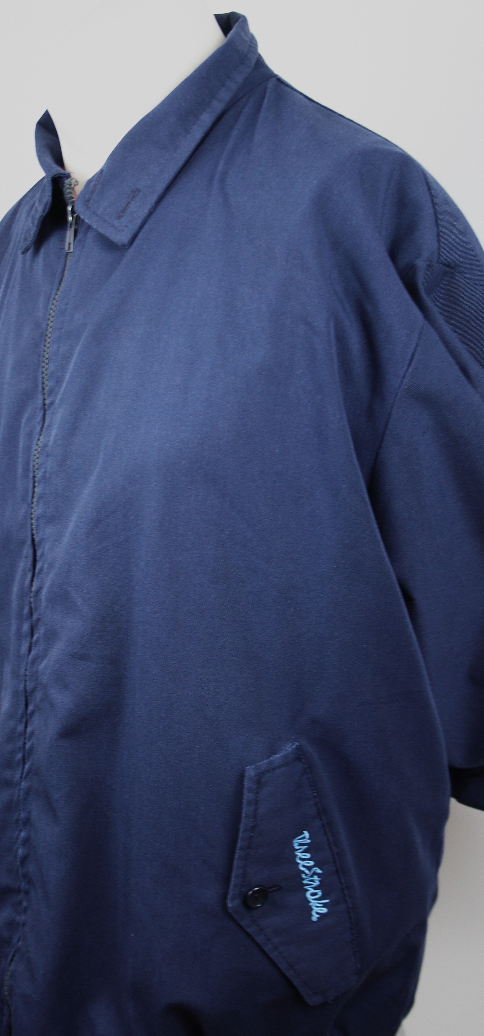 Three Stroke Productions Oldschool Harrington Jacket Blue *Made in England*  Größe XXL