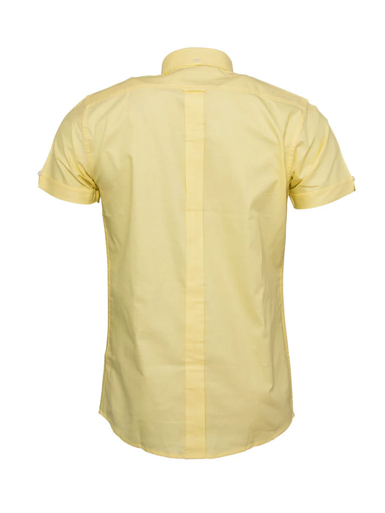 Relco London Mens' Oxford Shirt Pastel Lemon