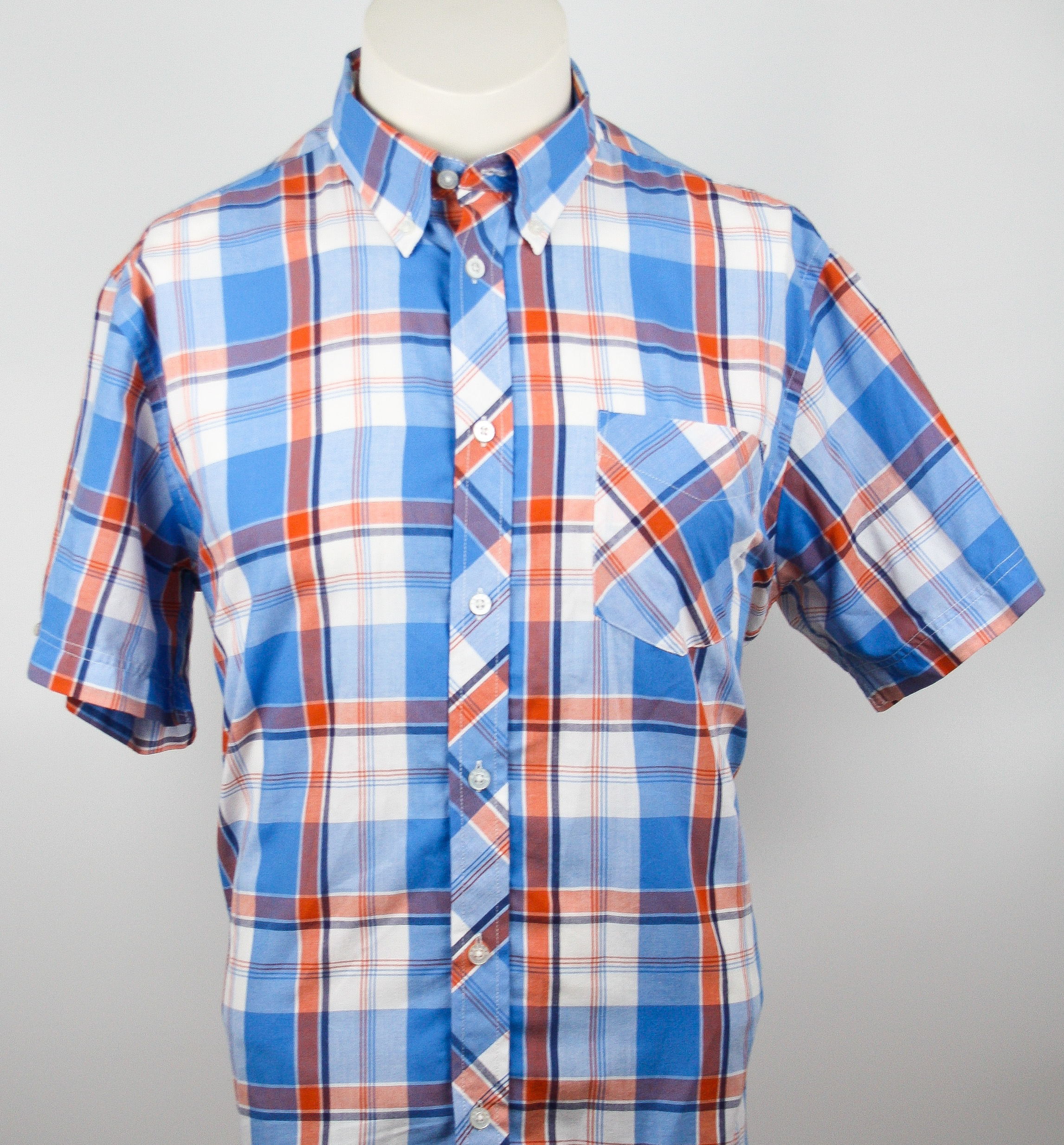Brutus Hemd Light Blue/Orange Größe L