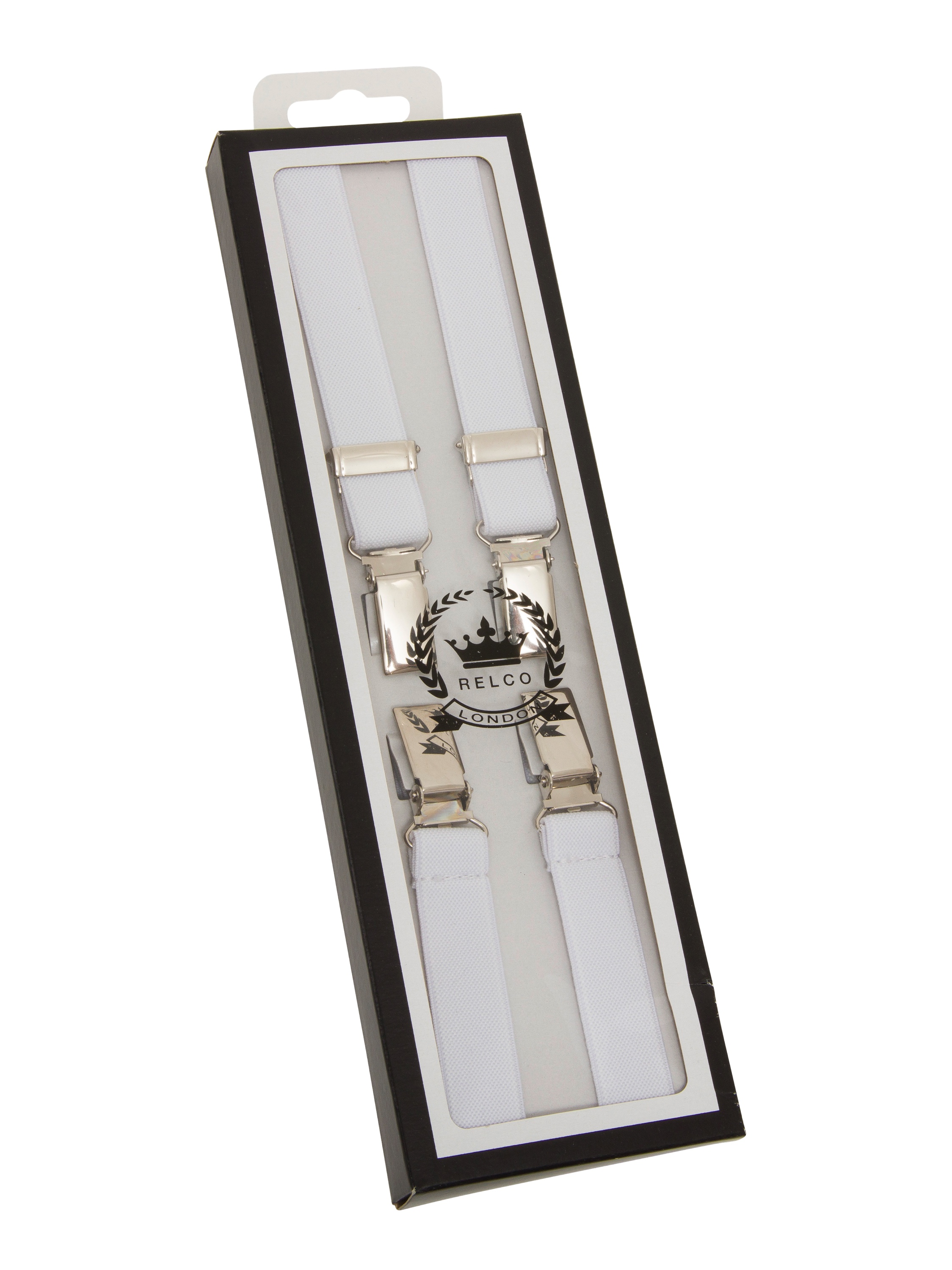 Relco London 1/2 inch Gentlemen's Braces White