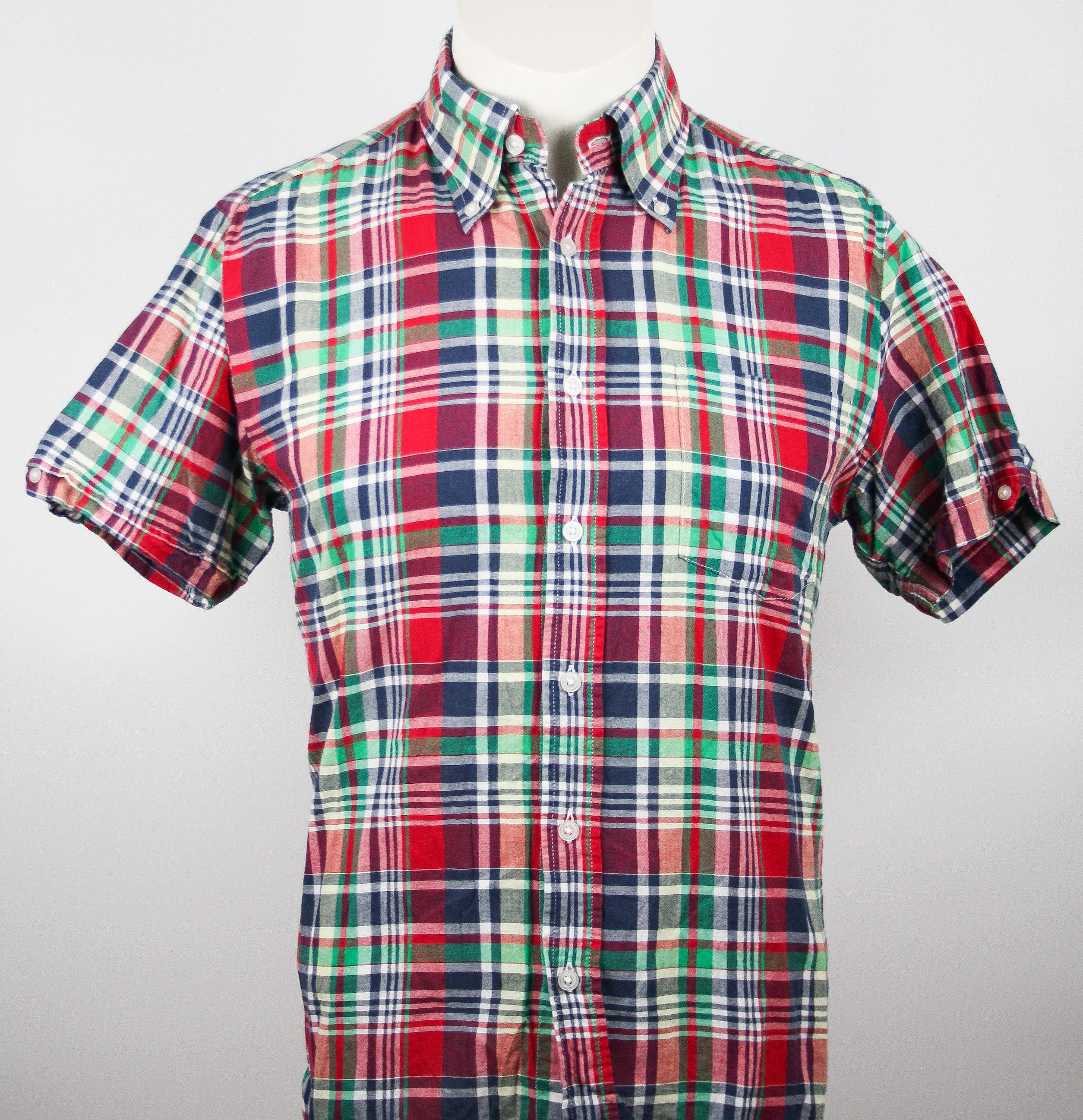 Brutus Trimfit Hemd Red/Green/Blue Größe L