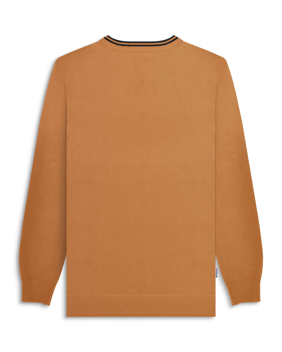 Lambretta Tipped Knitted Jumper Tobacco/Navy