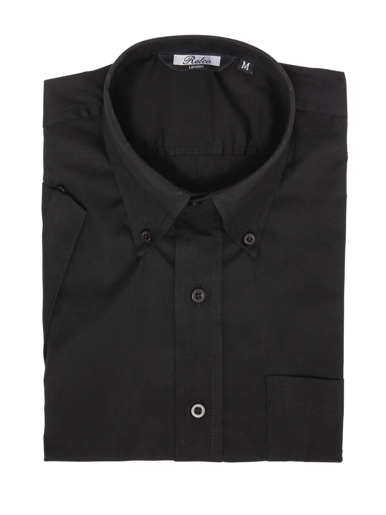 Relco London Mens' Oxford Shirt Black