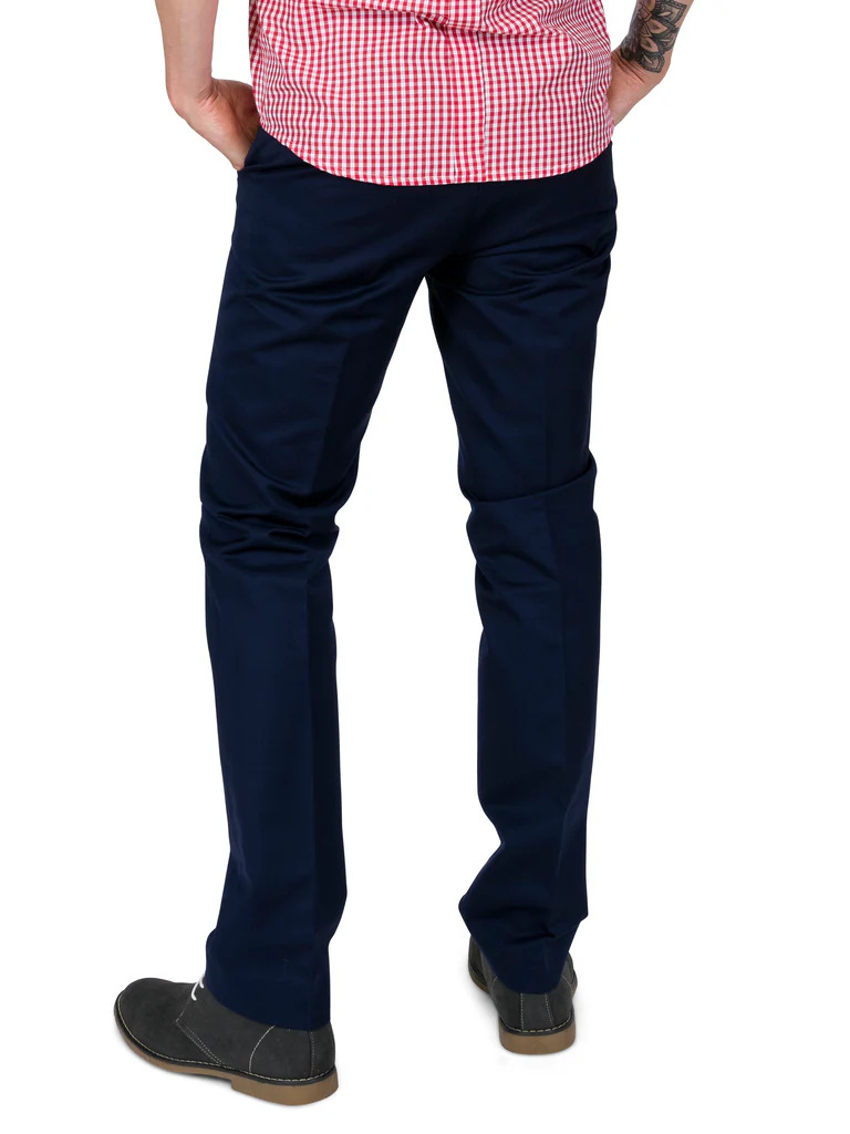 Relco London Sta Prest Trousers Navy