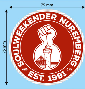 Soulweekender Nuremberg Est. 1991 Patches in 3 Farben