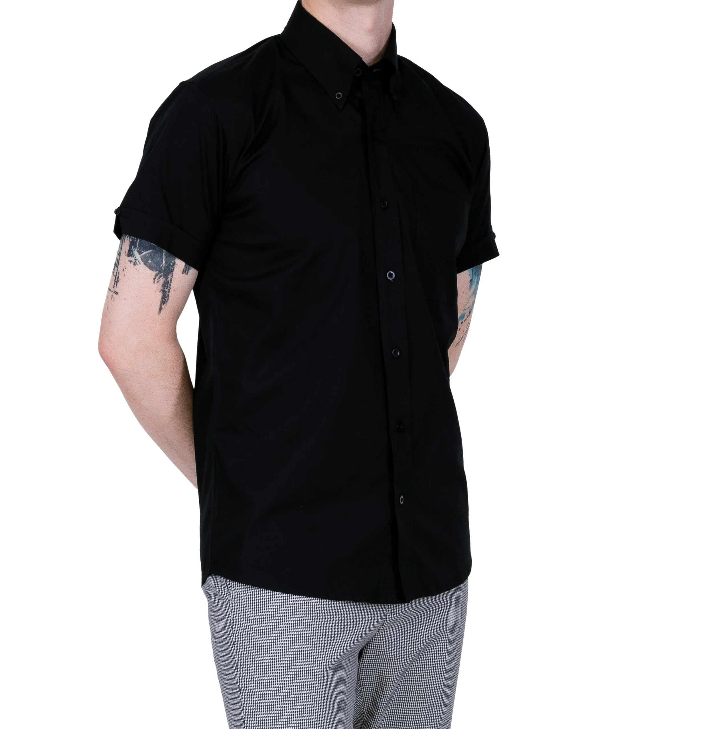 Relco London Mens' Oxford Shirt Black