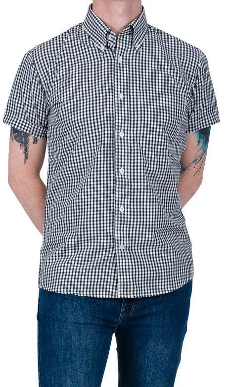 Relco London Gingham Shirt Black/White