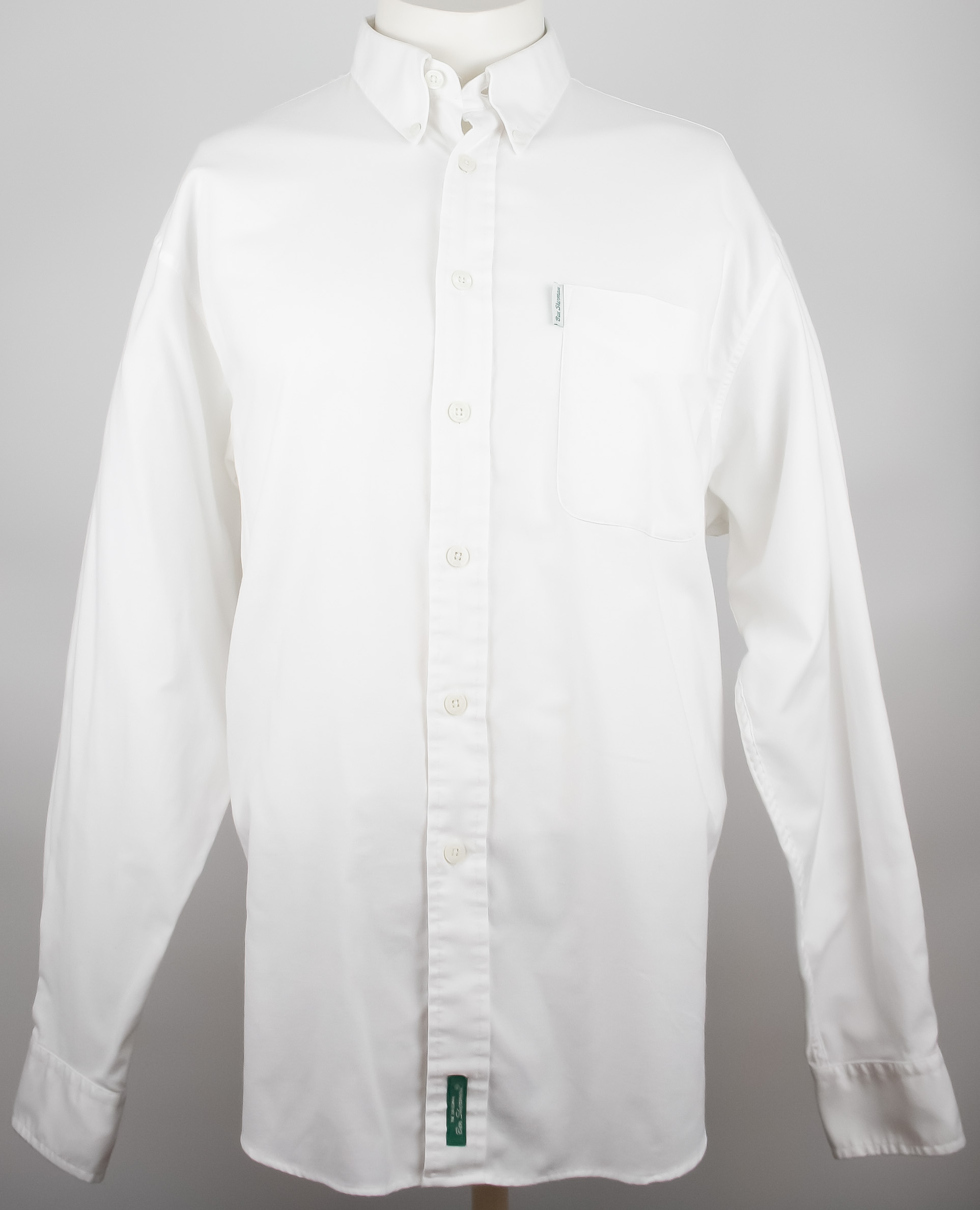 Ben Sherman Hemd Plain White Langarm *The Original Green Label* Größe XL