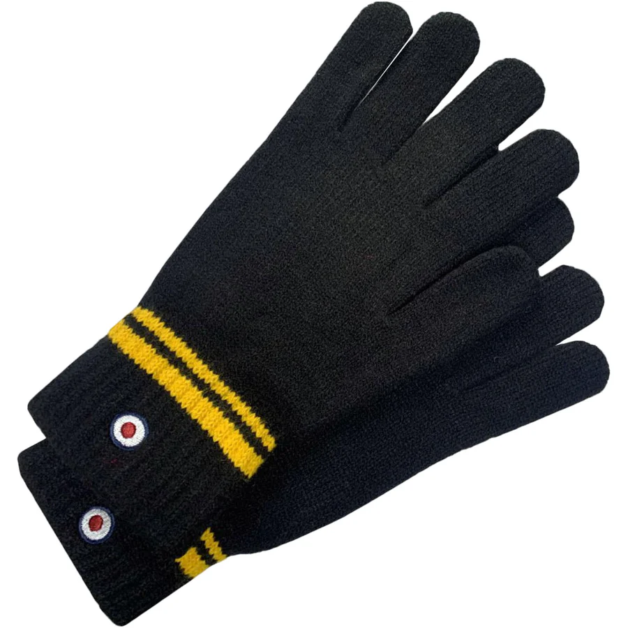 Lambretta Winter Gloves Black/Gold