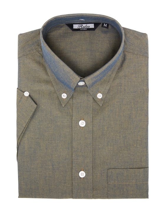 Relco London Two Tone Tonic Shirt Gold